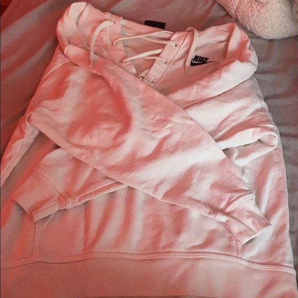 White Nike cross up sweatshirt - Picture 1 of 6
